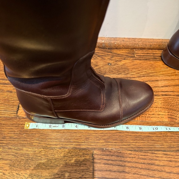Tall leather wide calf polo riding boots size 38 - Picture 7 of 8